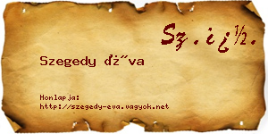 Szegedy Éva névjegykártya